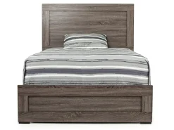 Naialyn Panel Bed In Gray, Full