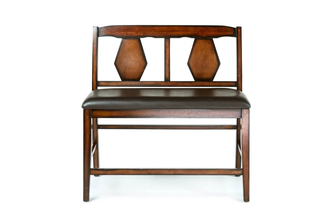 Napa Counter Height Extendable Dining Table, 4 Stools & Bench In Brown