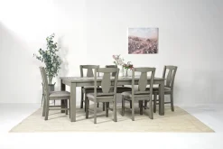 Napa Extendable Dining Table & 6 Chairs In Brown