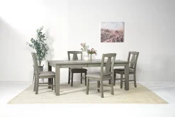 Napa Extendable Dining Table & 4 Chairs In Brown