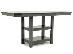New Haven Counter Height Adjustable Extendable Dining Table & 6 Stools In Brown