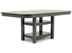 New Haven Counter Height Adjustable Extendable Dining Table & 4 Stools In Gray