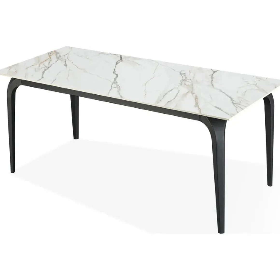 Nicoya Dining Table & 4 Chairs In Black Sintered Stone