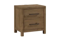 Oaklyn Panel Bed, Dresser, Mirror & Nightstand In Brown, Queen
