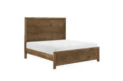 Oaklyn Panel Bed, Dresser, Mirror & Nightstand In Brown, Queen