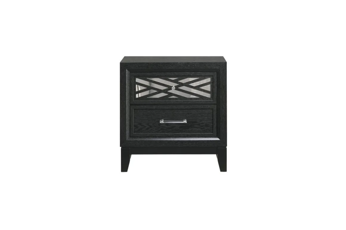 Obsidian Nightstand In Black