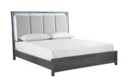 Odessa Panel Bed In Charcoal, Queen