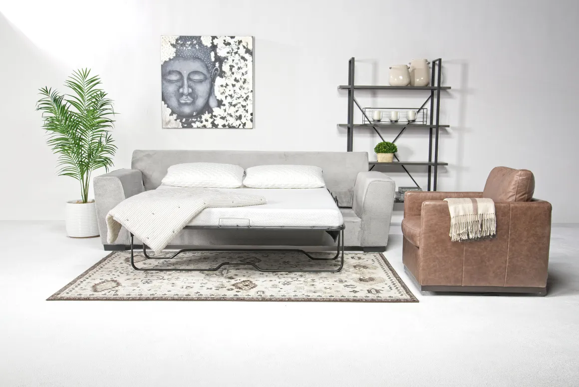 Oracle Queen Sleeper Sofa In Envy Ebony, Down