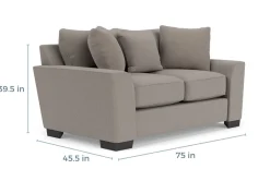 Oracle Sofa & Loveseat In Envy Ebony, Down