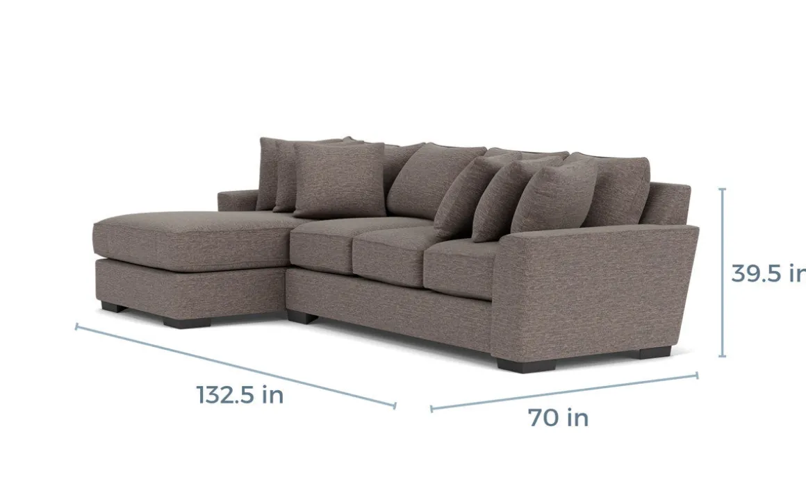 Oracle Xl Sofa Chaise In Envy Ebony, Left Facing, Down