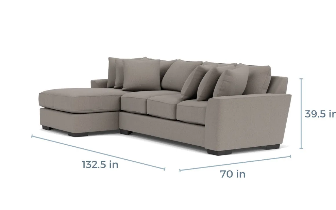 Oracle Xl Sofa Chaise In Envy Ebony, Left Facing, Down