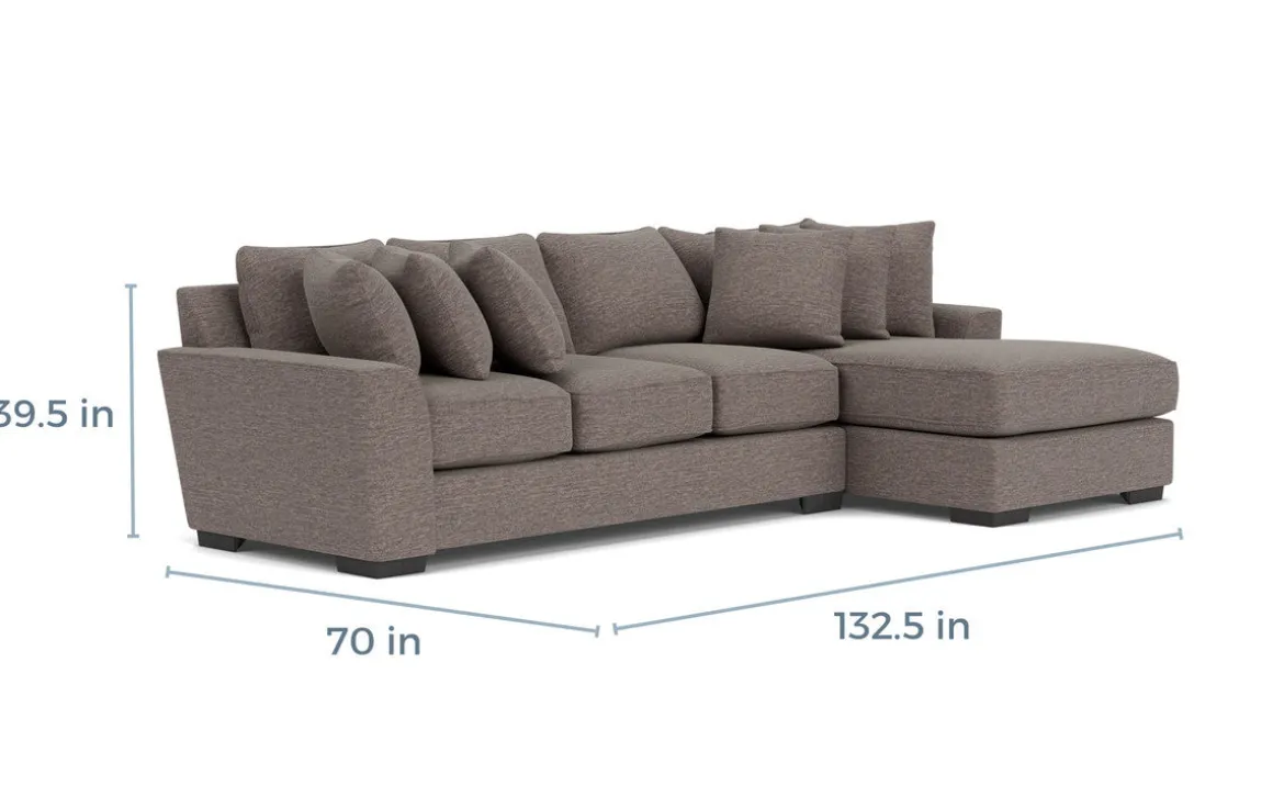 Oracle Xl Sofa Chaise In Envy Ebony, Left Facing, Down