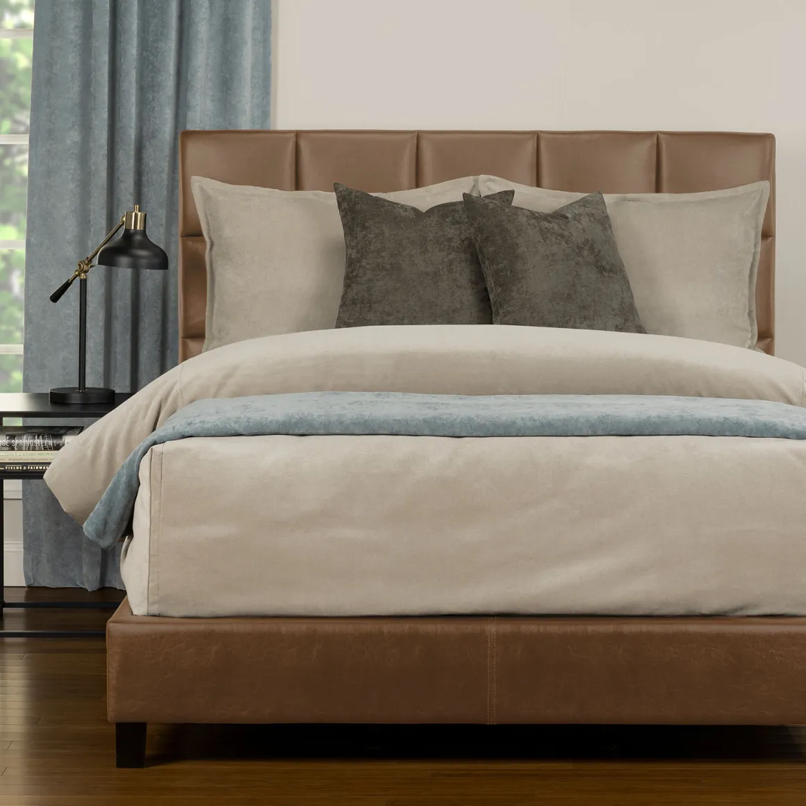 Padma Duvet Set In Harbor Gray, 5 Piece, Queen