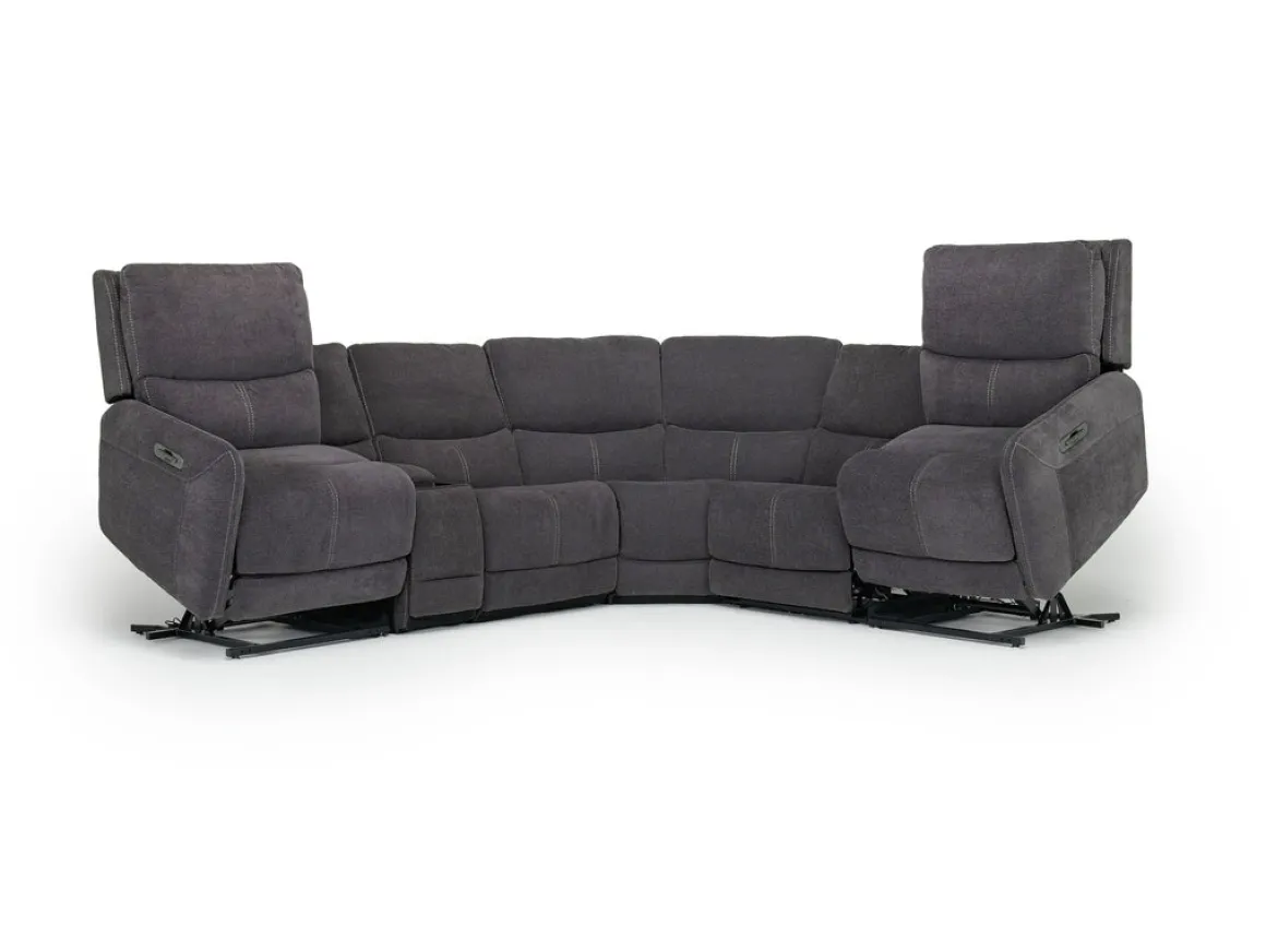 Palencia 6 Piece 3 Power Sectional In Trento Dove