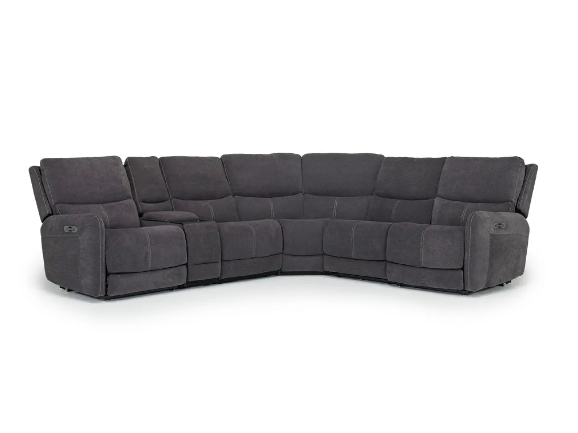 Palencia 6 Piece 3 Power Sectional In Trento Dove