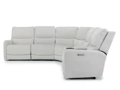 Palencia 6 Piece 3 Power Sectional W/ 3 Power Armless Recliner In Trento Dove