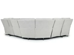 Palencia 6 Piece 3 Power Sectional W/ 3 Power Armless Recliner In Trento Dove