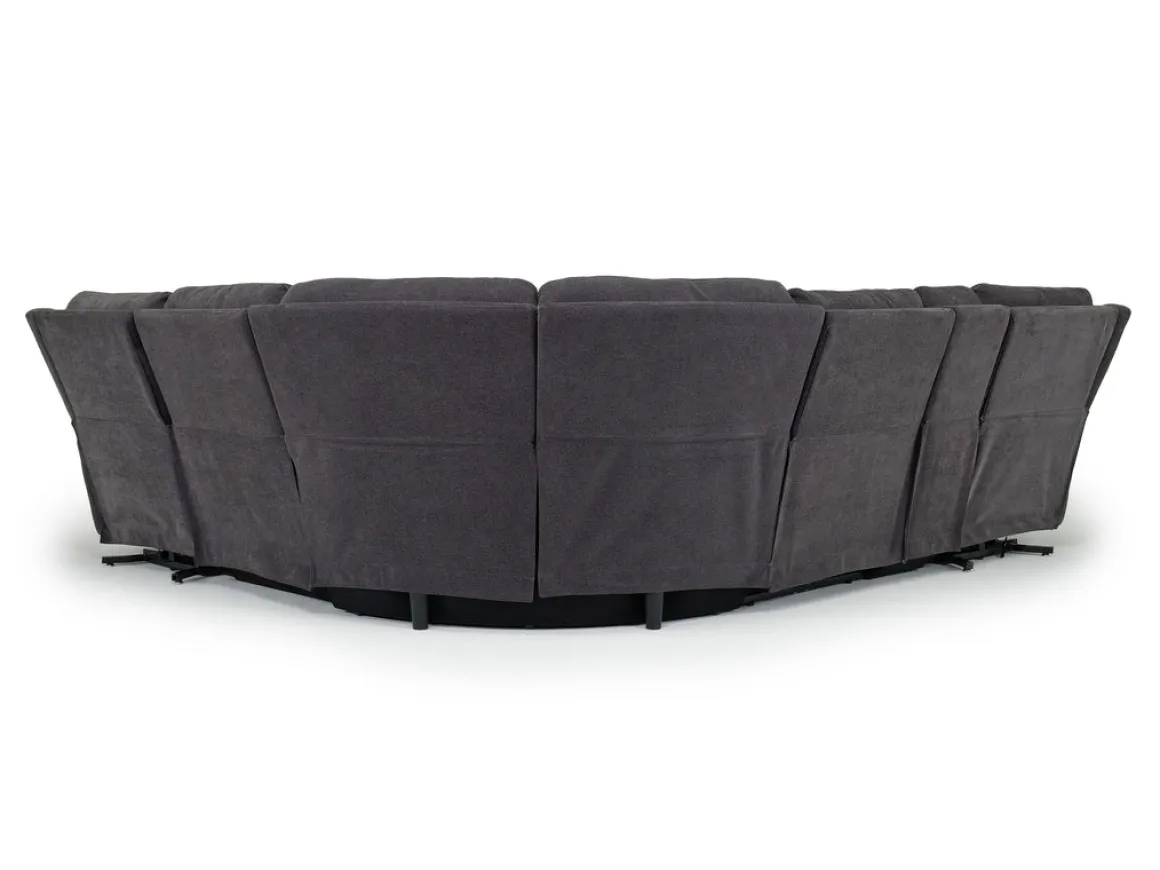 Palencia 6 Piece 3 Power Sectional W/ 3 Power Armless Recliner In Trento Dove