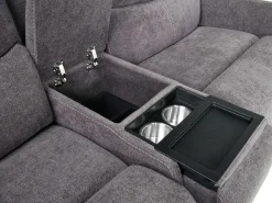 Palencia 3 Power Console Loveseat In Trento Charcoal