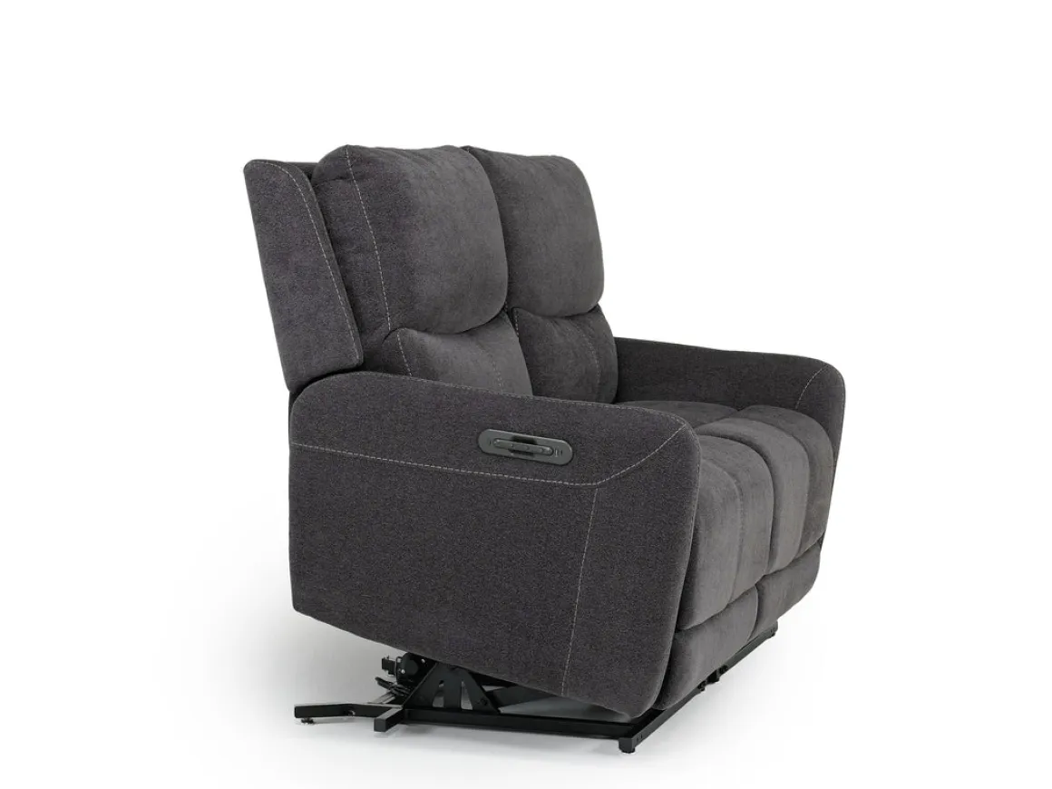 Palencia 3 Power Sofa & Loveseat In Trento Charcoal