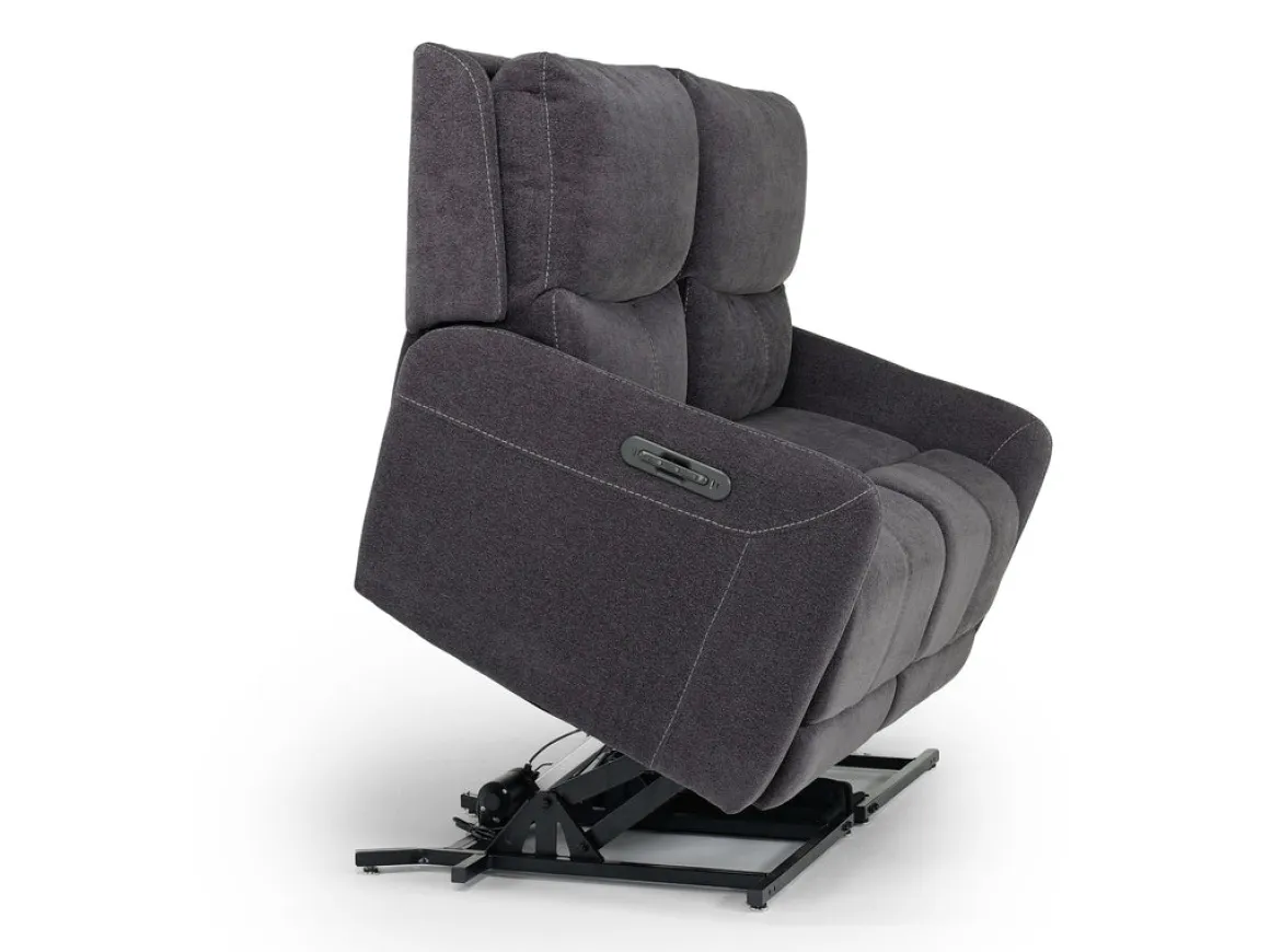 Palencia 3 Power Sofa & Loveseat In Trento Charcoal