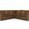 Paradise 5 Piece 2 Power Sectional In Chestnut Leather