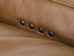 Paradise 5 Piece 2 Power Sectional In Chestnut Leather