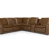 Paradise 6 Piece 2 Power Sectional W/ 2 Power Armless Recliner In Chestnut Leather