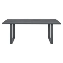 Playa Outdoor Dining Table, 4 Chairs & Bench In Dark Gray