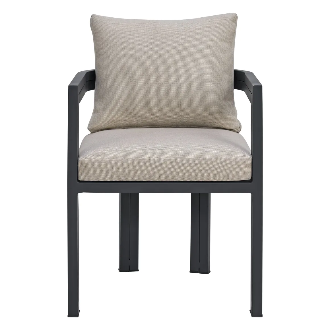 Playa Outdoor Dining Table & 6 Chairs In Dark Gray