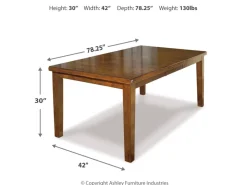 Ralene Extendable Dining Table & 6 Chairs In Brown
