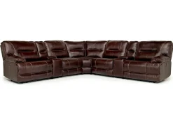 Retreat 7 Piece Power Sectional W/ Power Armless Recliner In Charcoal