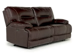 Retreat Power Loveseat In Cognac Leather