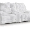 Rhine Falls Power Console Loveseat In Alloy