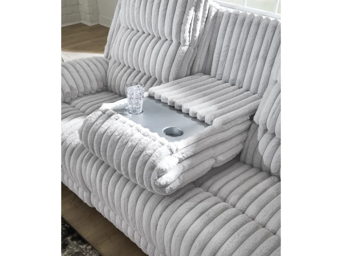 Rhine Falls Power Sofa In Alloy