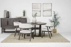Riley Round Dining Table In Carbonite