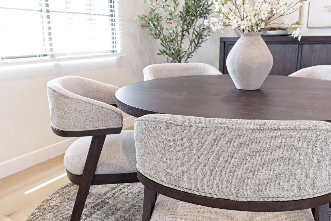 Riley Upholstered Arm Chair In Carbonite