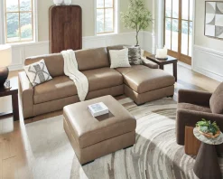Sahara 1 Arm Chaise In Sahara Leather, Left Facing