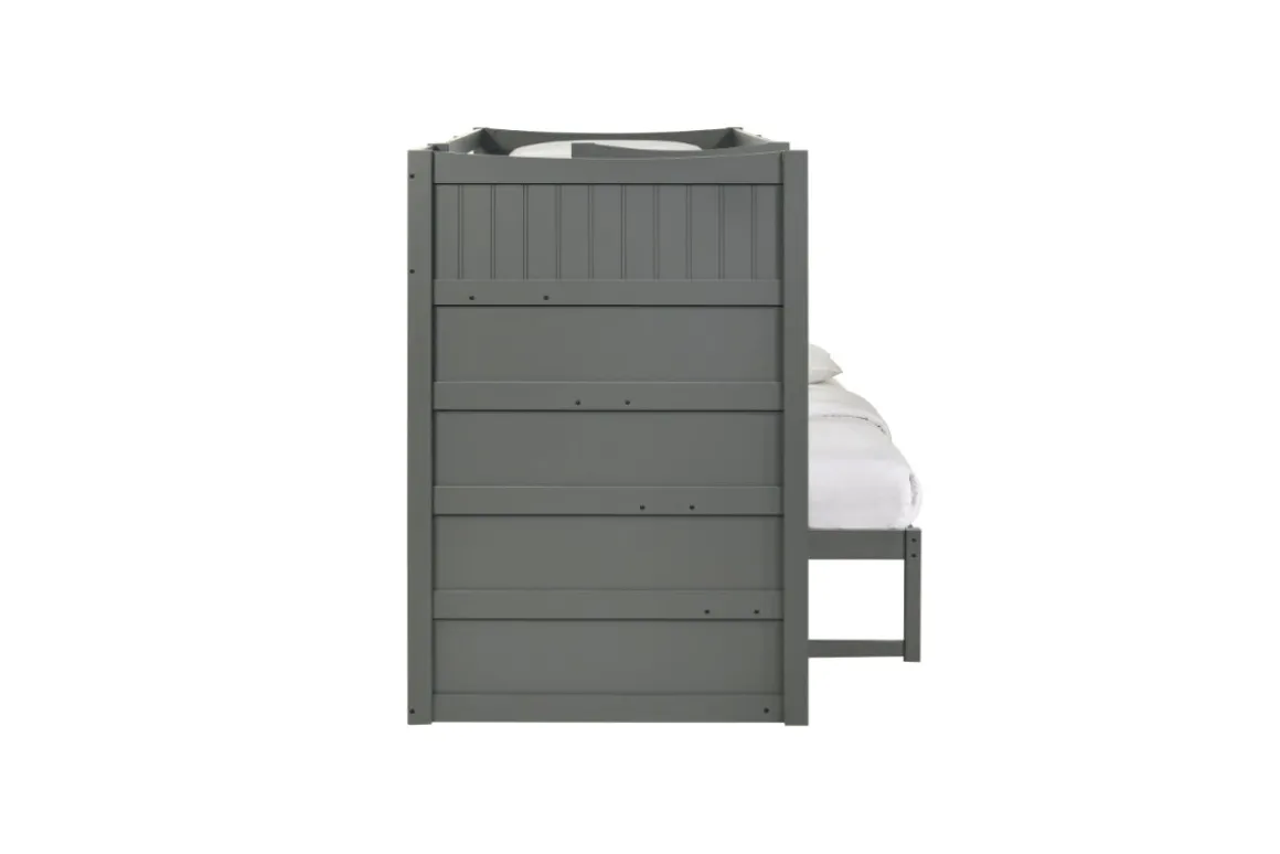 Sami Bunk Bed W/ Storage Steps In Espresso, Twin/Twin, Right Facing