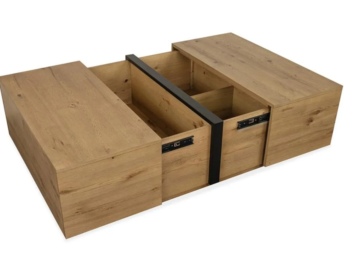 Sawyer Square Coffee Table In Rustic Caramel