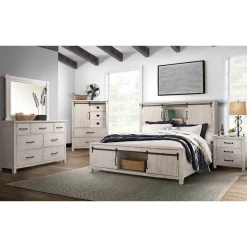 Scott Storage Bed In Walnut, Queen