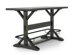 Sequoia Bar Height Dining Table, 4 Stool & Bench In Espresso