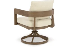 Serene Bay Outdoor Dining Table & 6 Arm Chairs In Dark Brown