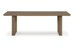 Serene Bay Outdoor Dining Table & 6 Arm Chairs In Dark Brown
