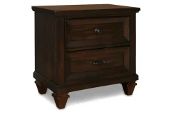 Sevilla Panel Bed, Dresser, Mirror & Nightstand In Walnut, Queen