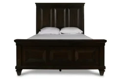Sevilla Panel Bed, Dresser, Mirror & Nightstand In Walnut, Queen
