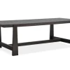 Shelby Trestle Dining Table & 6 Wood Back Chairs In Coffee Bean