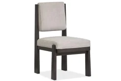 Shelby Trestle Dining Table, 4 Wood Back Chairs & 2 Upholstered Chairs In Coffee Bean