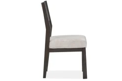 Shelby Trestle Dining Table, 4 Wood Back Chairs & 2 Upholstered Chairs In Coffee Bean