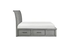 Sonora Sleigh Bed W/ Storage In Brown, Queen